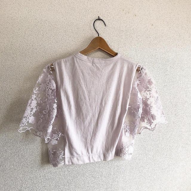 新品!!◆DazzliN/ダズリン◆レーススカラップ切替トップス★パープルF*シンプルコーデ♪ < ブランド 新品!!◆DazzliN/ダズリン◆レーススカラップ切替トップス★パープルF*シンプルコーデ♪ < ブランドの