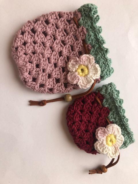 ハンドメイド ポーチ いちご コットン ガーリー < 女性ファッション  ハンドメイド ポーチ いちご コットン ガーリー < 女性ファッションの