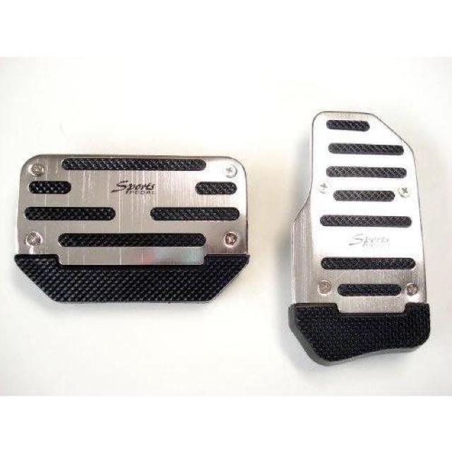 匿名配送 AT車用 アルミ ペダルカバー シルバー 2個セット 汎用 アクセルべダル ブレーキべダル オートマ車 銀 < 自動車/バイク 匿名配送 AT車用 アルミ ペダルカバー シルバー 2個セット 汎用 アクセルべダル ブレーキべダル オートマ車 銀 < 自動車/バイク