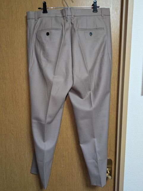 アンタイトル昨季新品モカブラウンタバコブラウンウール100%センタープレスパンツテーパードパンツ大きいサイズ4412号13号綺麗め < ブランド  アンタイトル昨季新品モカブラウンタバコブラウンウール100%センタープレスパンツテーパードパンツ大きいサイズ4412号13号綺麗め < ブランドの