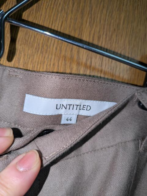 アンタイトル昨季新品モカブラウンタバコブラウンウール100%センタープレスパンツテーパードパンツ大きいサイズ4412号13号綺麗め < ブランド  アンタイトル昨季新品モカブラウンタバコブラウンウール100%センタープレスパンツテーパードパンツ大きいサイズ4412号13号綺麗め < ブランドの