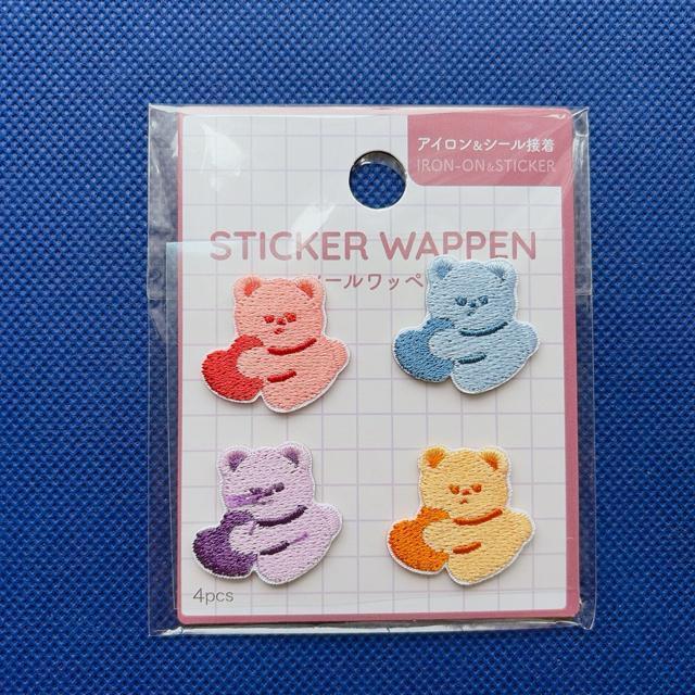 新品 カラフル くま クマ ハート 刺繍 アイロン接着 ワッペン シール ハンドメイド N2m < ペット/手芸/園芸 新品 カラフル くま クマ ハート 刺繍 アイロン接着 ワッペン シール ハンドメイド N2m < ペット/手芸/園芸の