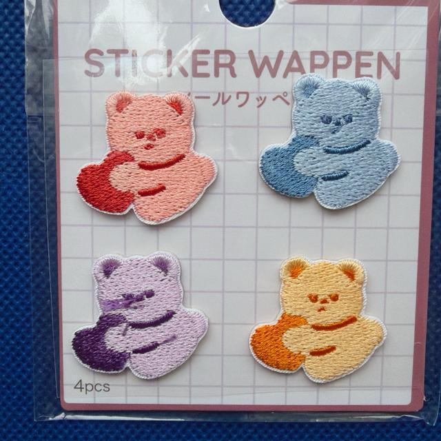 新品 カラフル くま クマ ハート 刺繍 アイロン接着 ワッペン シール ハンドメイド N2m < ペット/手芸/園芸 新品 カラフル くま クマ ハート 刺繍 アイロン接着 ワッペン シール ハンドメイド N2m < ペット/手芸/園芸の