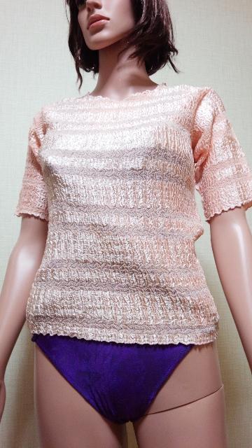 新同☆PICCOT☆可愛い光沢くしゅA素材のカットソー T192☆3点で即落 < 女性ファッション  新同☆PICCOT☆可愛い光沢くしゅA素材のカットソー T192☆3点で即落 < 女性ファッションの