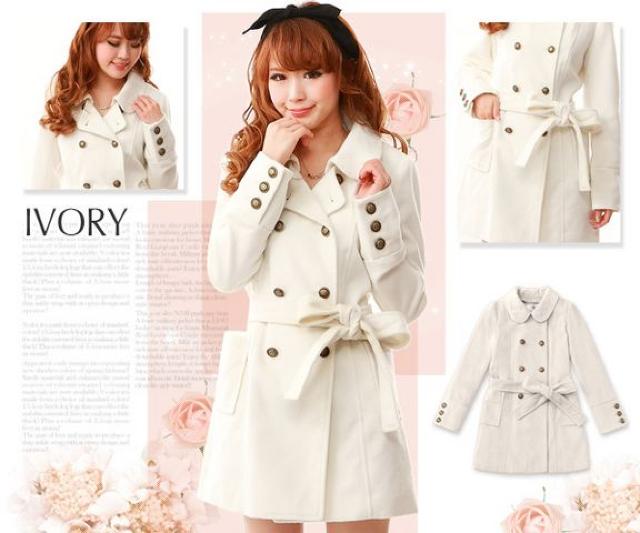 夢展望★2WAY お上品 ウエストリボン コート < ブランド 夢展望★2WAY お上品 ウエストリボン コート < ブランドの