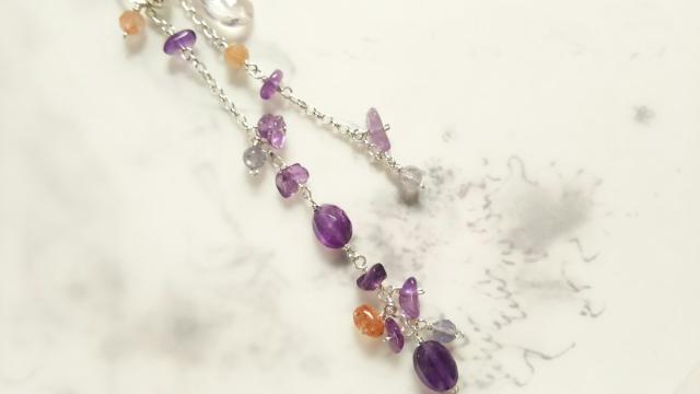 片耳用*アメジストのロングピアス*SF 21004 < 女性アクセサリー/時計 片耳用*アメジストのロングピアス*SF 21004 < 女性アクセサリー/時計の