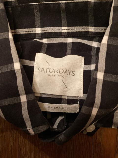 saturdays surf nyc サタデーズサーフニューヨーク チェック シャツ ブラック 古着 ロンハーマン  < 男性ファッション  saturdays surf nyc サタデーズサーフニューヨーク チェック シャツ ブラック 古着 ロンハーマン  < 男性ファッションの