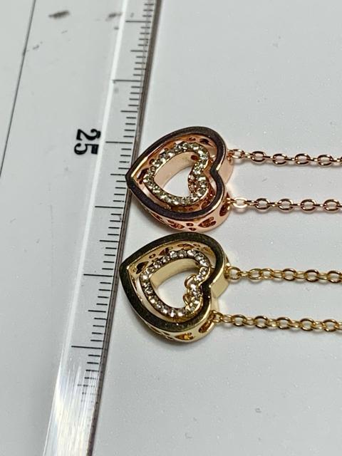 ダブルハートデザインネックレス(ピンク&イエロー)   2本組セット オマケ付き < 女性アクセサリー/時計  ダブルハートデザインネックレス(ピンク&イエロー)   2本組セット オマケ付き < 女性アクセサリー/時計の