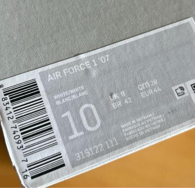NIKE AIR FORCE 1 '07 28cm 2020年製 ナイキ エア フォース 07 US10 白 315122-111 < ブランド  NIKE AIR FORCE 1 '07 28cm 2020年製 ナイキ エア フォース 07 US10 白 315122-111 < ブランドの