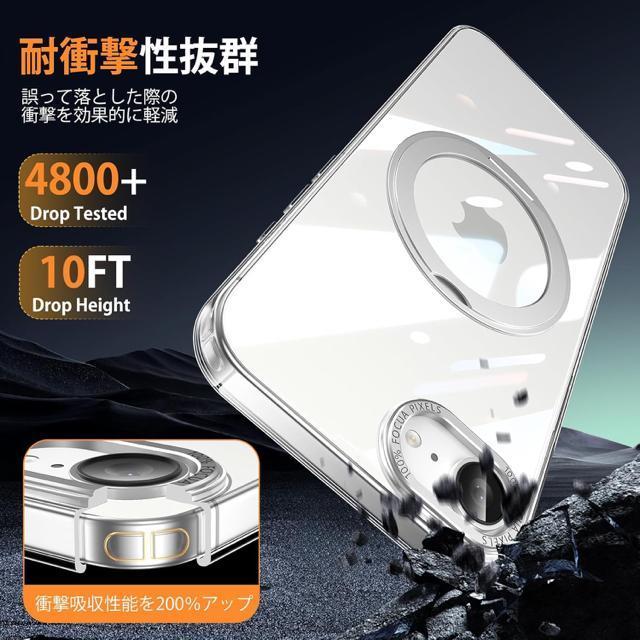 iPhone16e�p�P�[�X Magsafe�Ή� ���C�����X�[�d 360����]�X�^���h �X�}�z�P�[�X �ϏՌ� �}�O�Z�[�t �����O�t�� �� �Ɠd/AV�� 