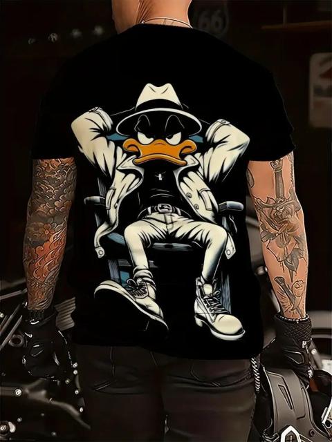 爆ヤス価格1390円★メンズ 3Dグラフィックプリント 半袖Tシャツ - ブラック USAサイズM(日本サイズXL相当) < 男性ファッション 爆ヤス価格1390円★メンズ 3Dグラフィックプリント 半袖Tシャツ - ブラック USAサイズM(日本サイズXL相当) < 男性ファッションの