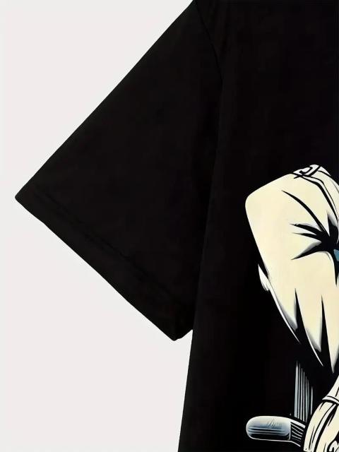 爆ヤス価格1390円★メンズ 3Dグラフィックプリント 半袖Tシャツ - ブラック USAサイズM(日本サイズXL相当) < 男性ファッション 爆ヤス価格1390円★メンズ 3Dグラフィックプリント 半袖Tシャツ - ブラック USAサイズM(日本サイズXL相当) < 男性ファッションの