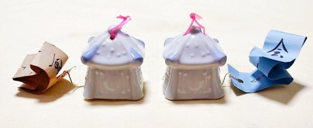 陶製 ハウス型風鈴2個 < インテリア/ライフ 陶製 ハウス型風鈴2個 < インテリア/ライフの