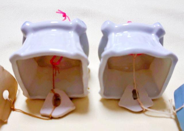 陶製 ハウス型風鈴2個 < インテリア/ライフ 陶製 ハウス型風鈴2個 < インテリア/ライフの