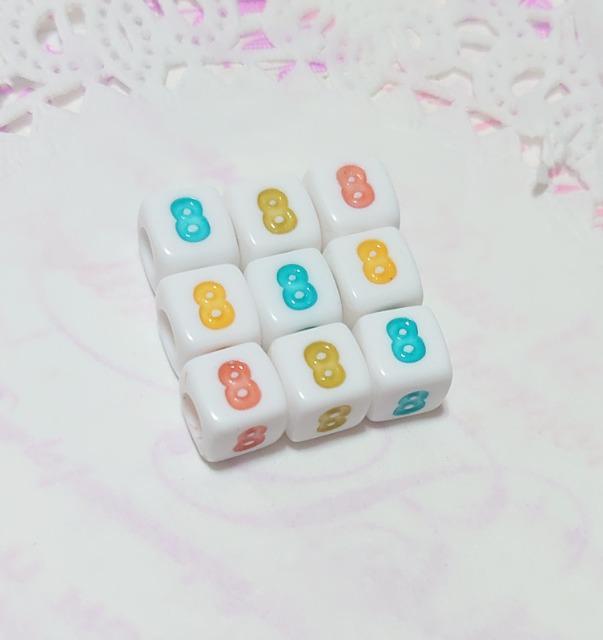 ★ハンドメイド素材★数字キューブビーズ【8】9個 < ペット/手芸/園芸  ★ハンドメイド素材★数字キューブビーズ【8】9個  < ペット/手芸/園芸の