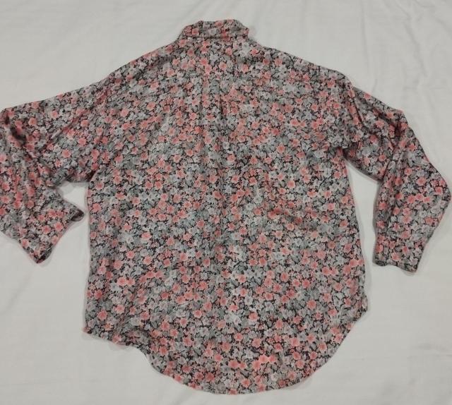 ジャスミ 赤系小花プリント シルクシャツ M 柔らか 涼しく暖かい < 女性ファッション  ジャスミ 赤系小花プリント シルクシャツ M 柔らか 涼しく暖かい < 女性ファッションの