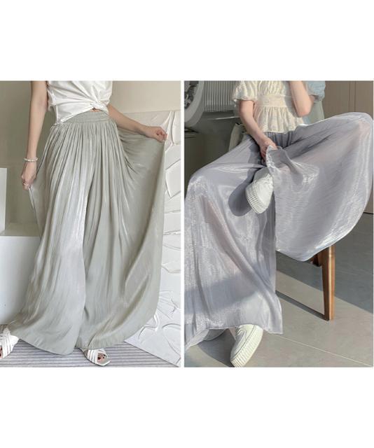 送料無料 新品 シアーワイドパンツ 冷感キュロットパンツ < 女性ファッション  送料無料 新品 シアーワイドパンツ 冷感キュロットパンツ < 女性ファッションの