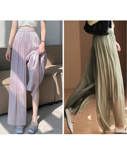 送料無料 新品 シアーワイドパンツ 冷感キュロットパンツ < 女性ファッション  送料無料 新品 シアーワイドパンツ 冷感キュロットパンツ < 女性ファッションの