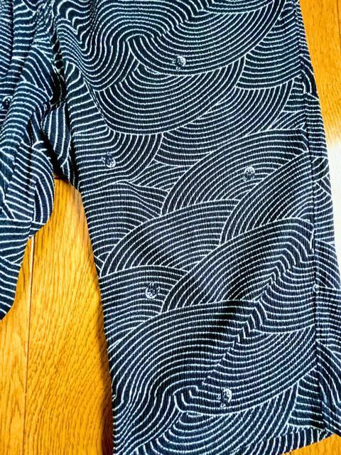 Mサイズ!高貴紳士的!商標登録!黒柴印 和んこ堂!楊柳素材ストレッチ!ネイビー系色合い!両脇&後一つポケット付き!ハーフパンツ! < 男性ファッション  Mサイズ!高貴紳士的!商標登録!黒柴印 和んこ堂!楊柳素材ストレッチ!ネイビー系色合い!両脇&後一つポケット付き!ハーフパンツ! < 男性ファッションの