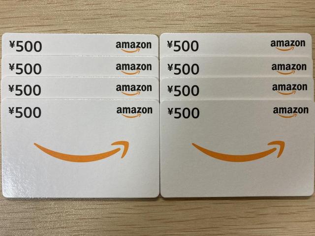 Amazonギフト券 500円 8枚 4000円分 < チケット/金券  Amazonギフト券 500円 8枚 4000円分  < チケット/金券の