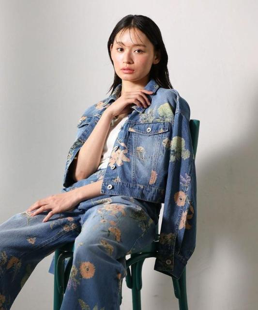 SUGAR SPOON/パンツ★フラワープリントのワイドデニム < ブランド  SUGAR SPOON/パンツ★フラワープリントのワイドデニム  < ブランドの