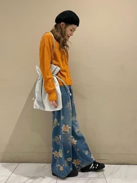 SUGAR SPOON/パンツ★フラワープリントのワイドデニム < ブランド  SUGAR SPOON/パンツ★フラワープリントのワイドデニム < ブランドの