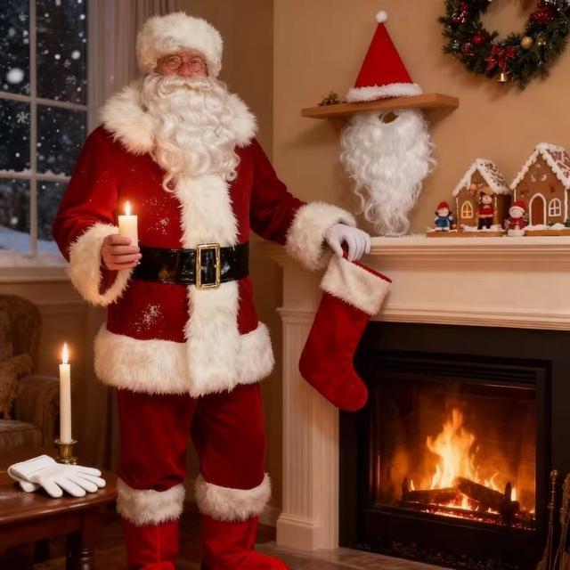 7点セットクリスマスおひげサンタクロースコスチューム男女兼用高品質本物みたい < インテリア/ライフ 7点セットクリスマスおひげサンタクロースコスチューム男女兼用高品質本物みたい < インテリア/ライフの