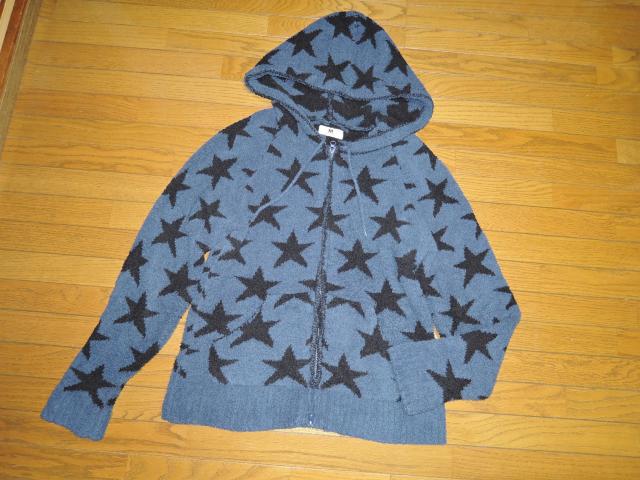 M THANK YOU FRIENDS エム スター柄 モコモコ ジップ パーカー S ポリエステル ☆★星 HOODIE TMT < ブランド M THANK YOU FRIENDS エム スター柄 モコモコ ジップ パーカー S ポリエステル ☆★星 HOODIE TMT < ブランドの