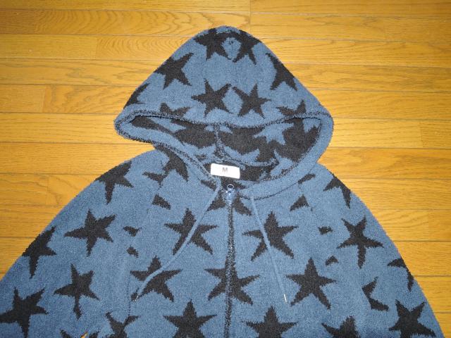 M THANK YOU FRIENDS エム スター柄 モコモコ ジップ パーカー S ポリエステル ☆★星 HOODIE TMT < ブランド M THANK YOU FRIENDS エム スター柄 モコモコ ジップ パーカー S ポリエステル ☆★星 HOODIE TMT < ブランドの
