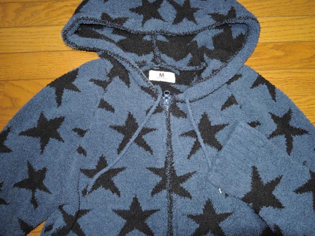 M THANK YOU FRIENDS エム スター柄 モコモコ ジップ パーカー S ポリエステル ☆★星 HOODIE TMT < ブランド M THANK YOU FRIENDS エム スター柄 モコモコ ジップ パーカー S ポリエステル ☆★星 HOODIE TMT < ブランドの