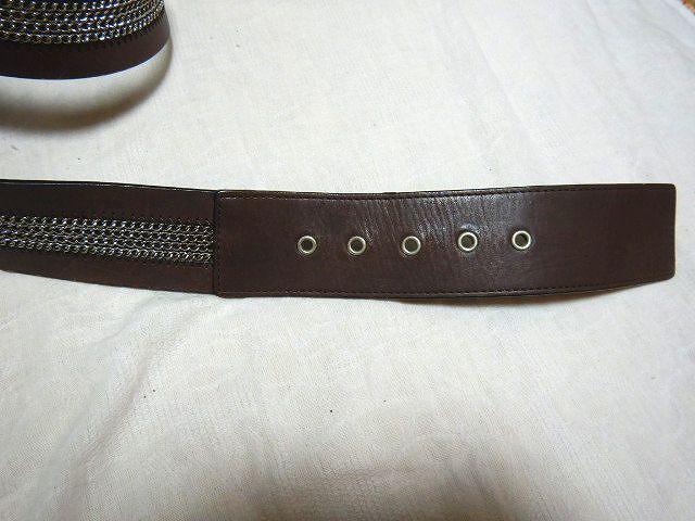 ◆ベルト レザー ブラウン アウター用 中古品 < 男性ファッション  ◆ベルト レザー ブラウン アウター用 中古品 < 男性ファッションの