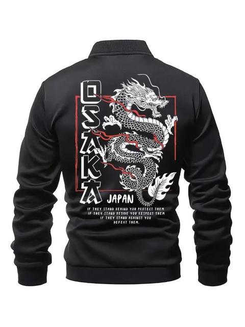 爆ヤス価格1990円★大阪 グラフィック ポリエステル  ジャケット メンズ - カジュアル USAサイズM(日本サイズXL相当) < 男性ファッション  爆ヤス価格1990円★大阪 グラフィック ポリエステル  ジャケット メンズ - カジュアル USAサイズM(日本サイズXL相当) < 男性ファッションの