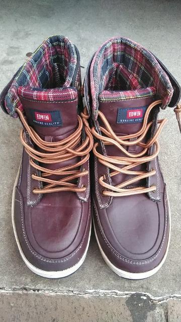 EDWIN ワークブーツ エドウィン 合皮 27cm ハイカットスニーカー < 男性ファッション EDWIN ワークブーツ エドウィン 合皮 27cm ハイカットスニーカー < 男性ファッションの