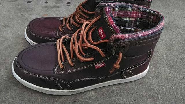 EDWIN ワークブーツ エドウィン 合皮 27cm ハイカットスニーカー < 男性ファッション EDWIN ワークブーツ エドウィン 合皮 27cm ハイカットスニーカー < 男性ファッションの