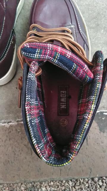 EDWIN ワークブーツ エドウィン 合皮 27cm ハイカットスニーカー < 男性ファッション EDWIN ワークブーツ エドウィン 合皮 27cm ハイカットスニーカー < 男性ファッションの