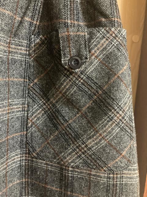 2035.ミモレ丈☆冬スカート☆グレー系チェック柄☆サイズL程度 < 女性ファッション  2035.ミモレ丈☆冬スカート☆グレー系チェック柄☆サイズL程度 < 女性ファッションの