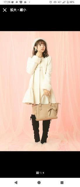 新品 ロディスポット dreaminリボンノーカラーコート ホワイト < ブランド 新品 ロディスポット dreaminリボンノーカラーコート ホワイト < ブランドの