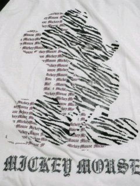 ディズニー【ミッキー】ゼブラ柄♪ラグランTシャツ M < 男性ファッション ディズニー【ミッキー】ゼブラ柄♪ラグランTシャツ M < 男性ファッションの