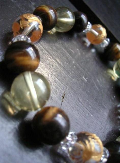 ☆即決☆金運*金龍彫水晶xタイガーアイxシトリンブレスレット < 女性アクセサリー/時計 ☆即決☆金運*金龍彫水晶xタイガーアイxシトリンブレスレット < 女性アクセサリー/時計の