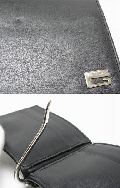 グッチ レザー Gマーク 二つ折りマネークリップ カードケース ブラック【送料無料】 < ブランド グッチ レザー Gマーク 二つ折りマネークリップ カードケース ブラック【送料無料】 < ブランドの