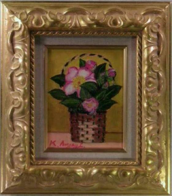 絵画 油彩 青柳キミ子『山茶花』真作保証 原画 < ホビー 絵画 油彩 青柳キミ子『山茶花』真作保証 原画 < ホビーの