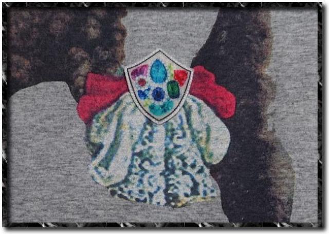 フラボアハーフ アップリケ付きTシャツ グレー < ブランド フラボアハーフ アップリケ付きTシャツ グレー < ブランドの