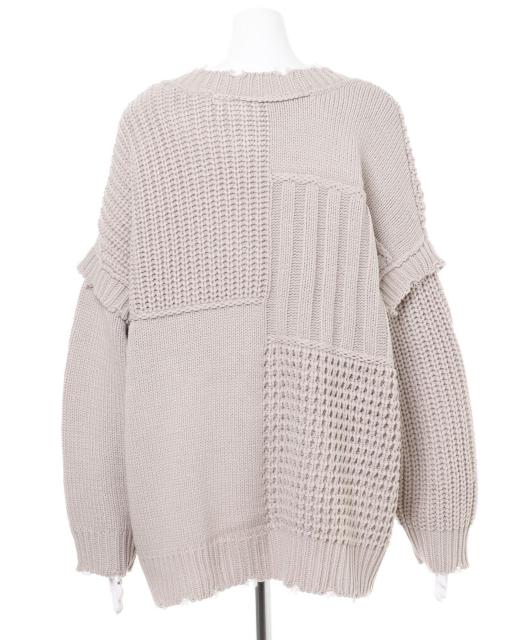 新品☆イング*パッチワークダメージ加工2wayカーディガン < ブランド  新品☆イング*パッチワークダメージ加工2wayカーディガン < ブランドの
