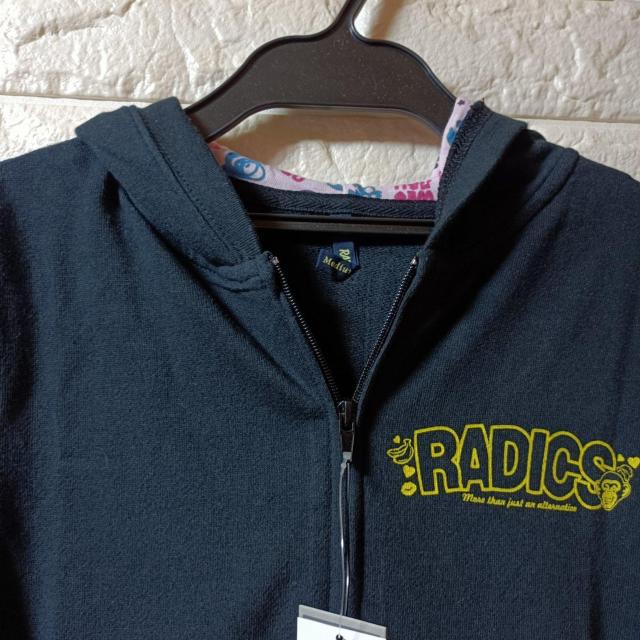 RADIC COLOR★新品★半袖パーカー/ブラック < 女性ファッション  RADIC COLOR★新品★半袖パーカー/ブラック < 女性ファッションの