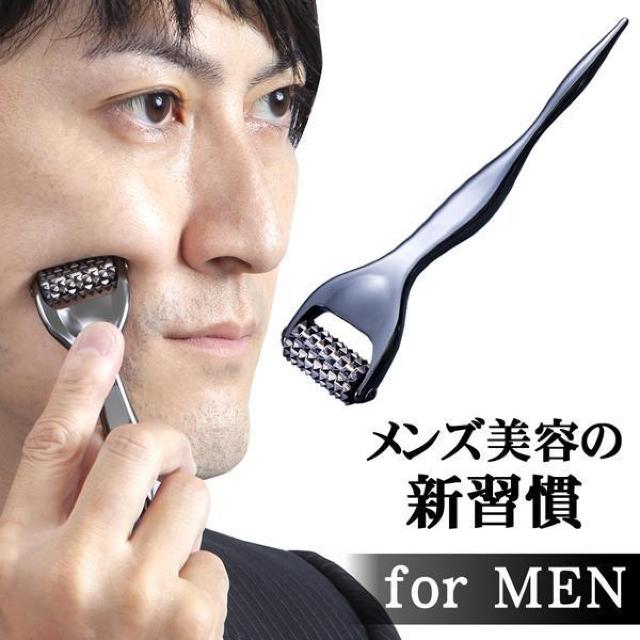 美容鍼 ローラー メンズ 美顔器 フェイス リフトアップ グッズ 熱伝導トリートメントローラー ブラック < 家電/AV  美容鍼 ローラー メンズ 美顔器 フェイス リフトアップ グッズ 熱伝導トリートメントローラー ブラック  < 家電/AVの