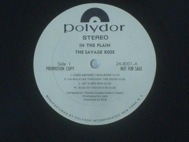 IN THE PLAIN / THE SAVAGE ROSE US.org.promo盤LP < CD/DVD/ビデオ  IN THE PLAIN / THE SAVAGE ROSE US.org.promo盤LP < CD/DVD/ビデオの