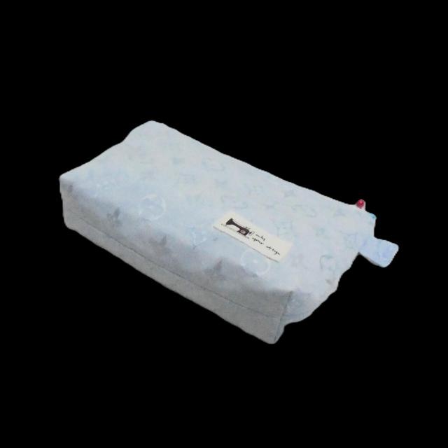 【21p幅】◆モノグラム柄パステルブルー◆ファスナーポーチ < 女性ファッション  【21p幅】◆モノグラム柄パステルブルー◆ファスナーポーチ < 女性ファッションの