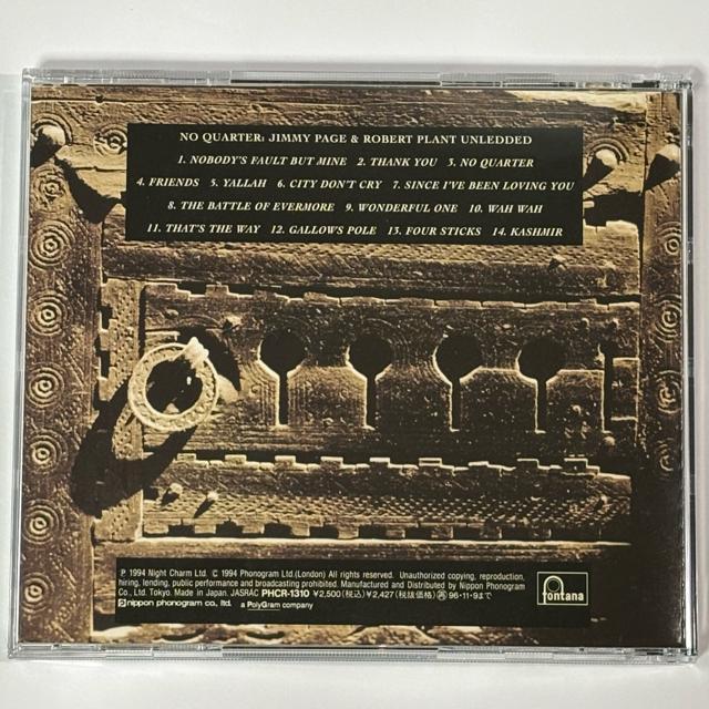 No Quarter / Jimmy Page Robert Plant UNLEDDED �� CD/DVD/�r�f�I�� 