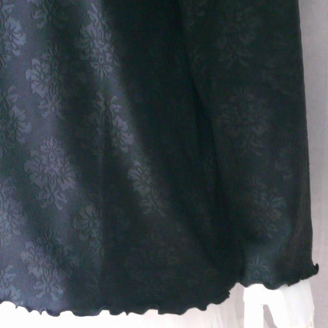 新品 a103 ML 両面微起毛 メロウフリル プルオーバー 黒 ブラック アラベスク風地模様 春秋冬 レディース 上質 上品 < 女性ファッション 新品 a103 ML 両面微起毛 メロウフリル プルオーバー 黒 ブラック アラベスク風地模様 春秋冬 レディース 上質 上品 < 女性ファッションの