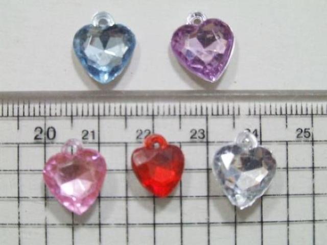 デコ電手芸アクリルハートチャーム5色 10個セット < ペット/手芸/園芸  デコ電手芸アクリルハートチャーム5色 10個セット  < ペット/手芸/園芸の